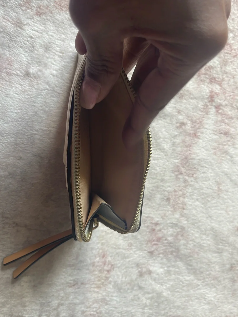 Tory Burch Multi-Color Leather Phone Wristlet Wallet - Beige & Tan